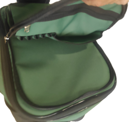 Estuche 3 Clarinetes Marcus Bonna Sib, La y Mib Nylon Verde Backpack Extension