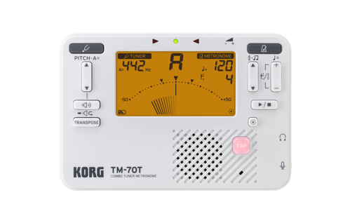 Afinador Metrónomo Korg TM70T Blanco