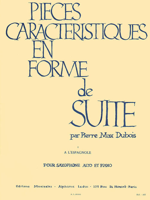 DUBOIS, P.M.- PIEZA CARACTERÍSTICA EN FORMA DE SUITE N.1 A LA ESPAÑOLA