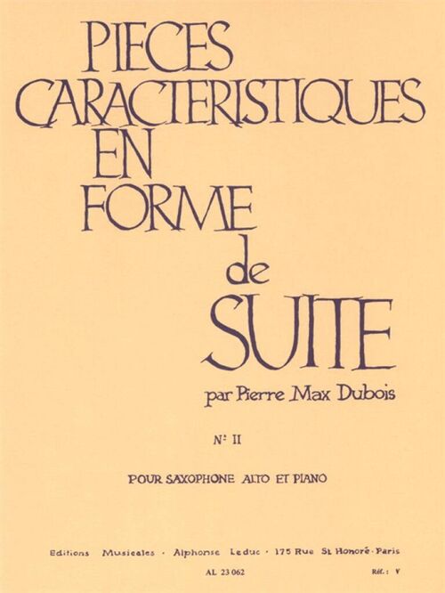 DUBOIS.-PIEZA CARACTERISTICA FORMA SUITE 2 A LA RUSA